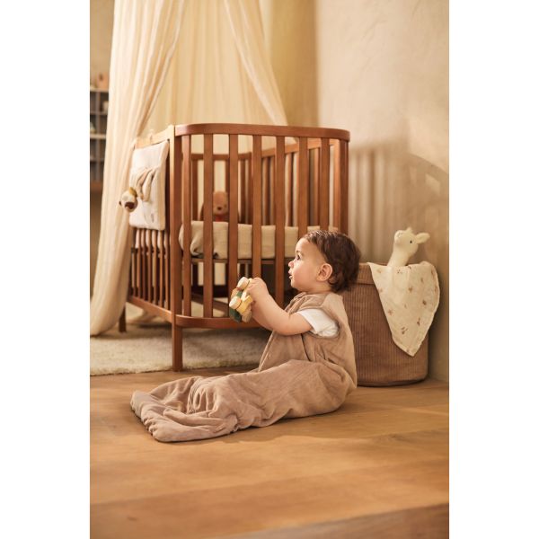 Gigoteuse bébé chaude sans manches 6-18 mois Velvet Milky Coffee