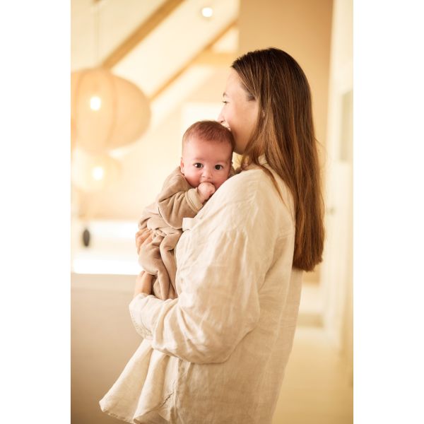 Gigoteuse bébé chaude sans manches 6-18 mois Velvet Oatmeal