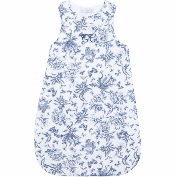 Gigoteuse Toile de Jouy Bleu 70 cm 6-9 mois