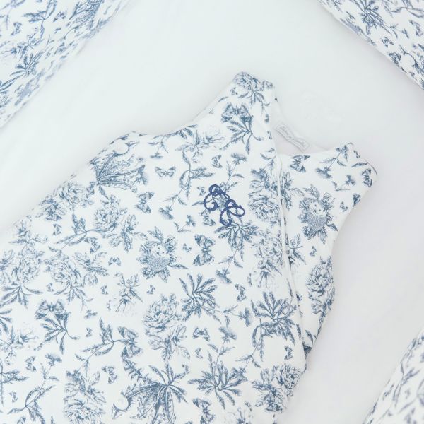 Gigoteuse Toile de Jouy Bleu 90 cm 9-24 mois