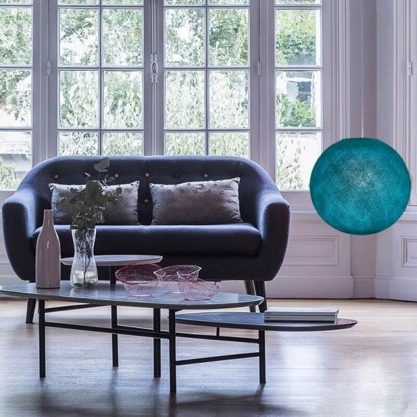 Abat jour Globe Ø31 cm Turquoise