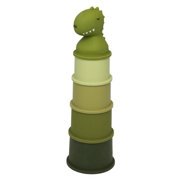 Lot de 5 gobelets empilables de bain - Mr. Dino