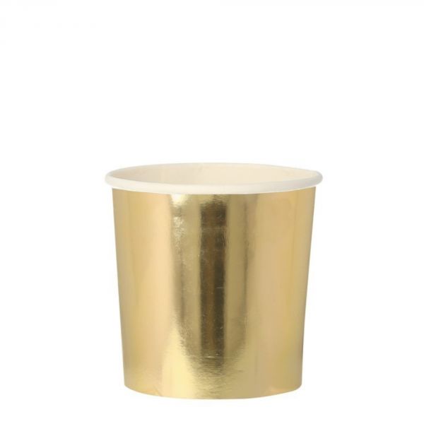 Lot de 8 gobelets Or