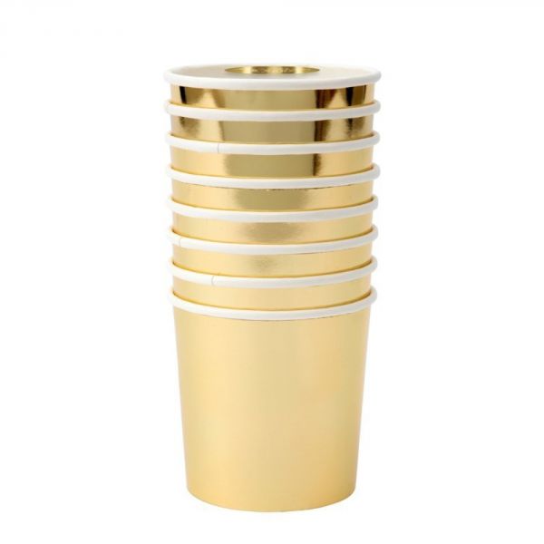 Lot de 8 gobelets Or