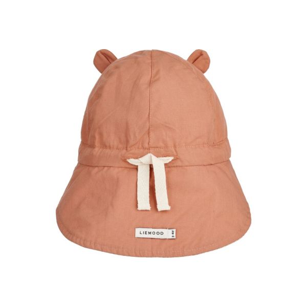 Chapeau de soleil réversible bébé Gorm Stripe Tuscany rose Sandy 6-9 mois