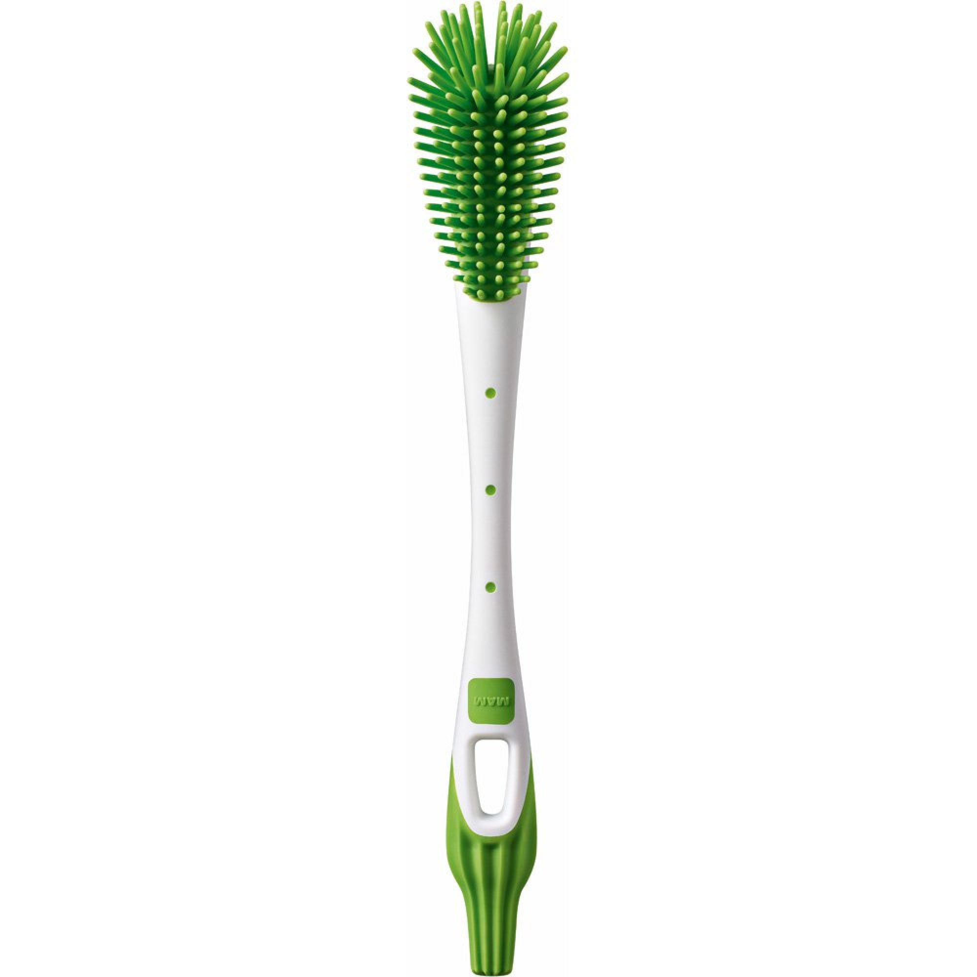 Brosse à biberon avec goupillon à tétine et support Vert