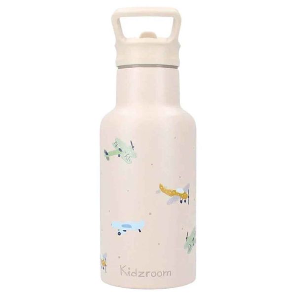 Gourde enfant Avions 350 ml beige