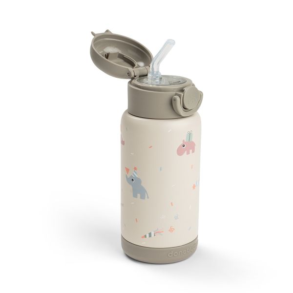 Gourde à paille isotherme Celebration Sable 340 ml