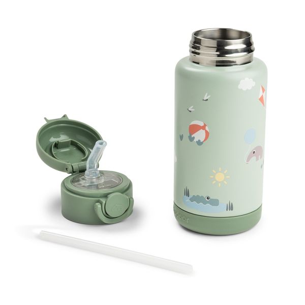 Gourde à paille isotherme Playground Vert 340 ml