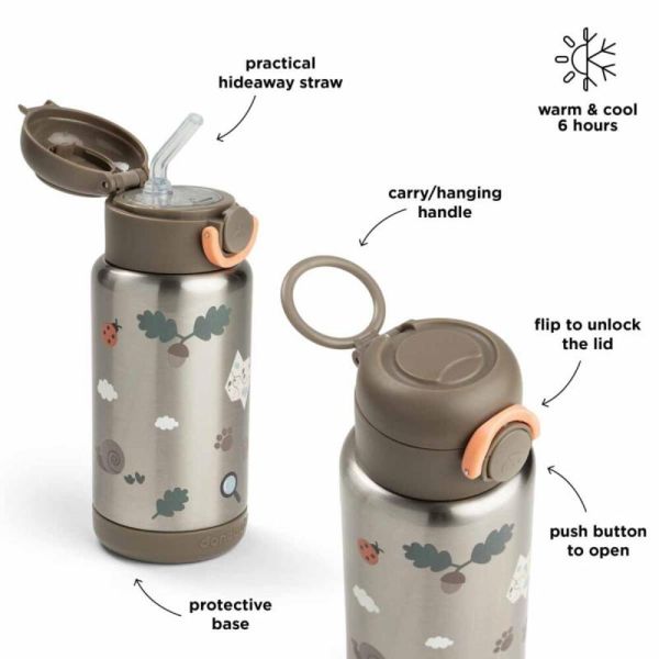 Gourde à paille isotherme 340 ml Tiny trails sable