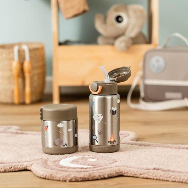 Gourde à paille isotherme 340 ml Tiny trails sable
