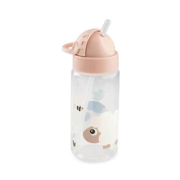 Gourde à paille 350 ml Tiny farm rose