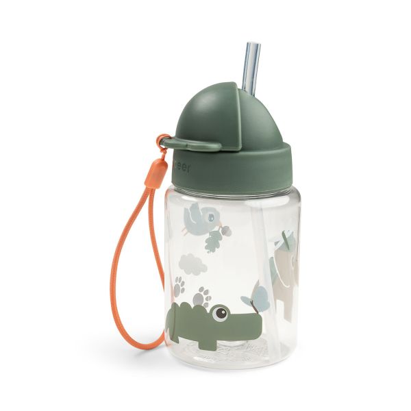 Gourde à paille Tiny trails vert 280 ml