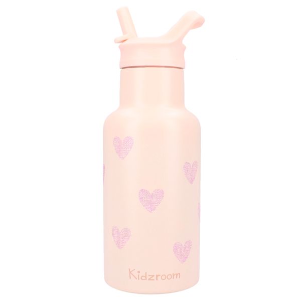 Gourde enfant coeurs 350 ml rose