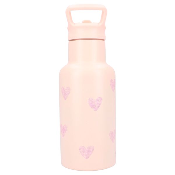 Gourde enfant coeurs 350 ml rose