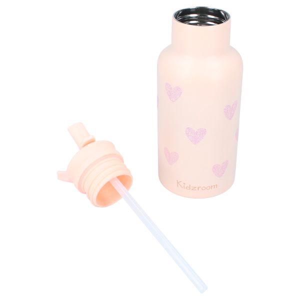 Gourde enfant coeurs 350 ml rose