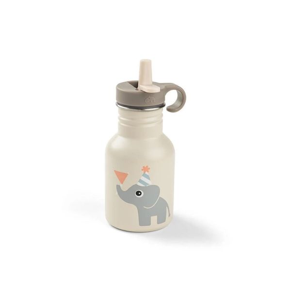 Gourde en inox avec paille Celebration 350 ml Sand