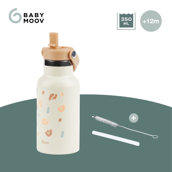 Gourde isotherme Little Explorer Ivoire 350 ml