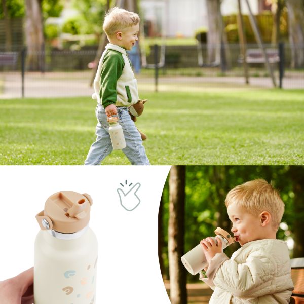 Gourde isotherme Little Explorer Ivoire 350 ml