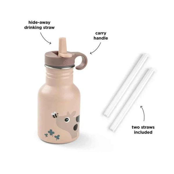 Gourde inox Tiny farm Rose 350 ml