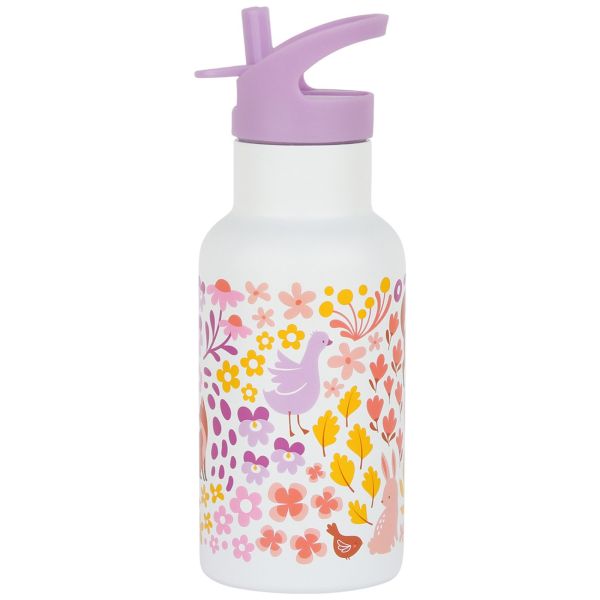 Gourde isotherme enfant 350 ml Fleurs du jardin