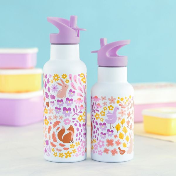 Gourde isotherme enfant 350 ml Fleurs du jardin