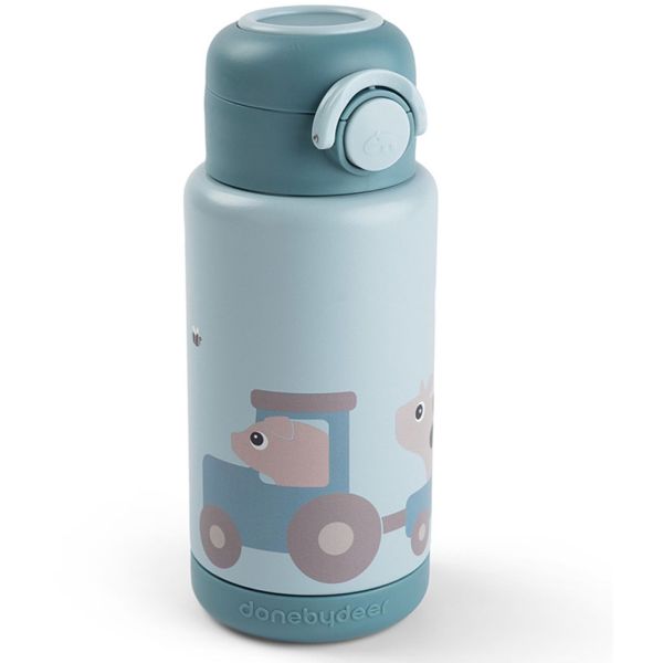 Gourde isotherme 340 ml Tiny farm Bleu