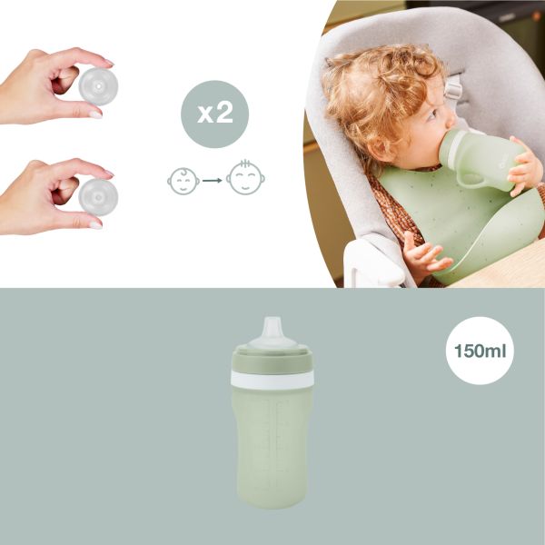 Gourde bébé silicone ergonomique 150 ml
