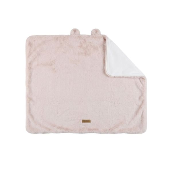 Couverture bébé 75 x 100 cm fausse fourrure Rose