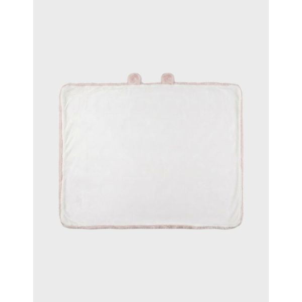 Couverture bébé 75 x 100 cm fausse fourrure Rose