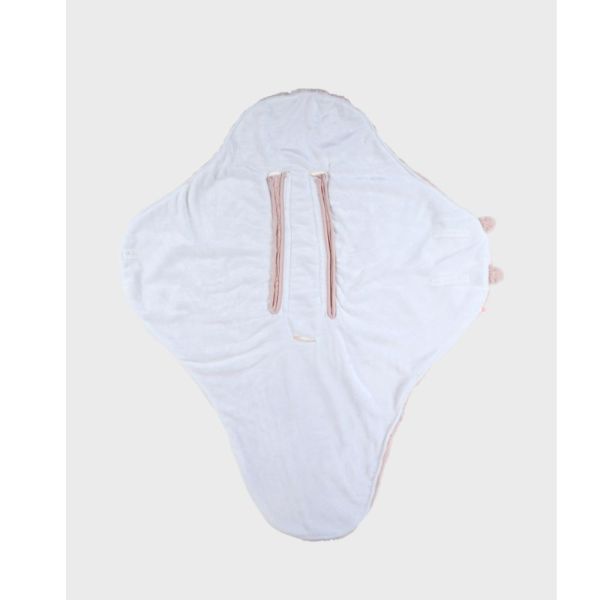 Couverture nomade en fausse fourrure Rose