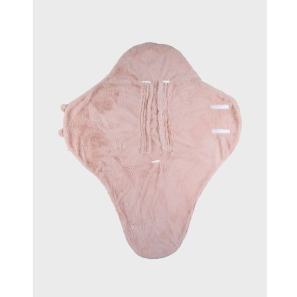 Couverture nomade en fausse fourrure Rose