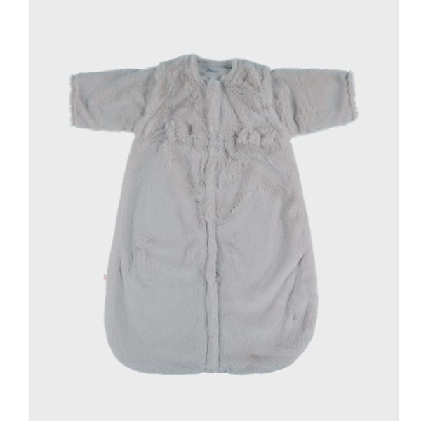 Gigoteuse bébé 70cm fausse fourrure gris