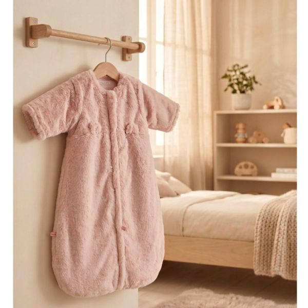 Gigoteuse bébé 70cm fausse fourrure Rose