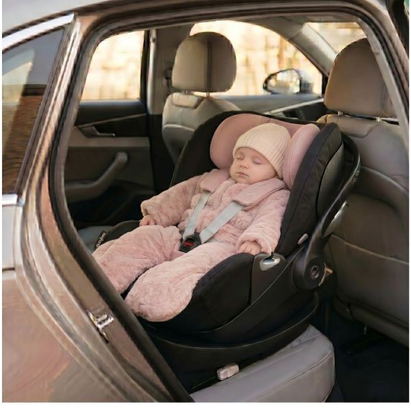 Gigoteuse bébé 70cm fausse fourrure Rose