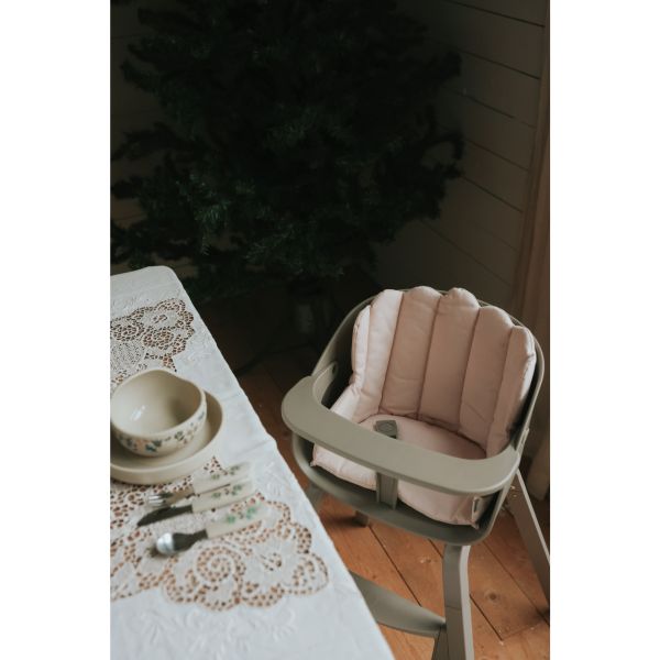 Coussin chaise haute réversible Grace Blue Garden