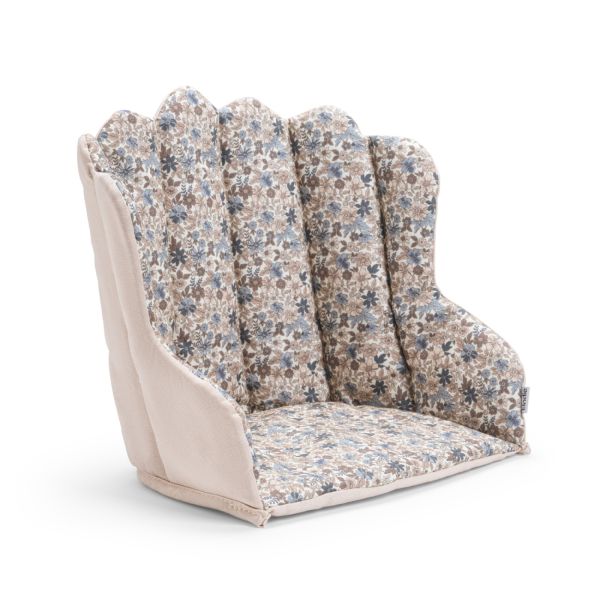 Coussin chaise haute réversible Grace Blue Garden