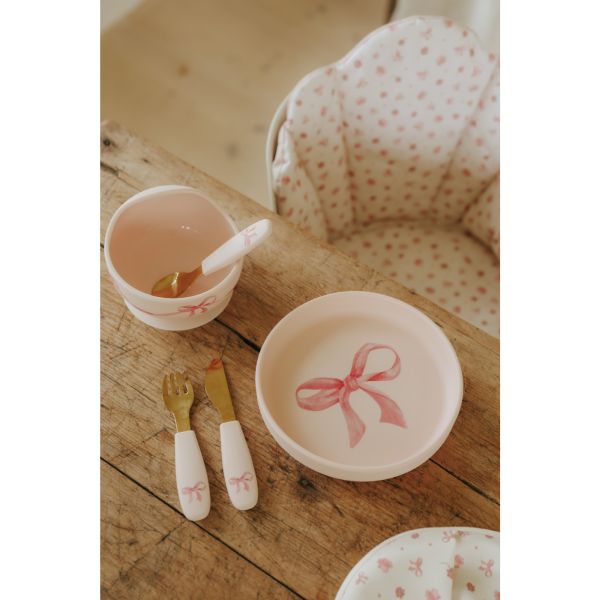 Coussin chaise haute réversible Grace River Rose