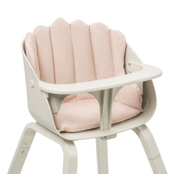 Coussin chaise haute réversible Grace Powder Pink