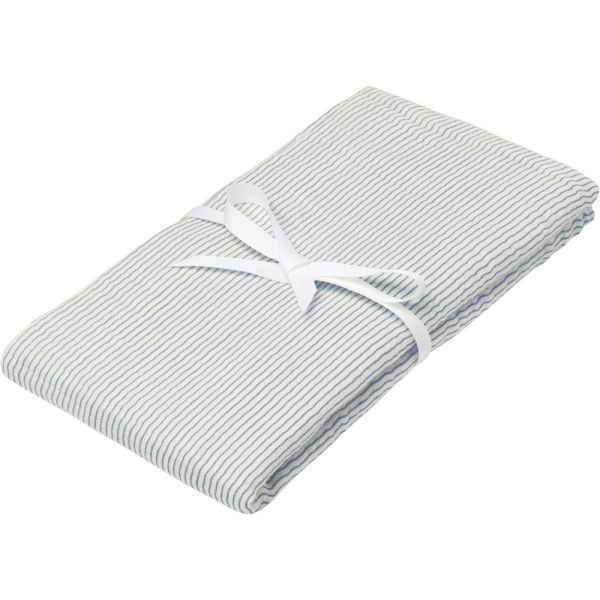 Lange bébé 120 x 120 cm - Rayures bleu