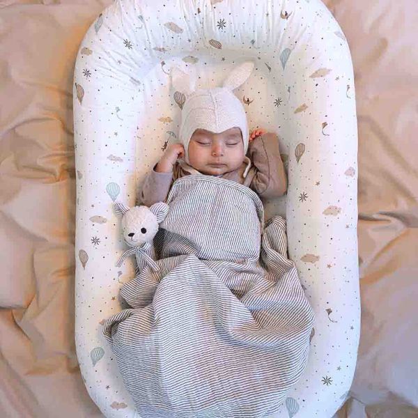 Lange bébé 120 x 120 cm - Rayures bleu