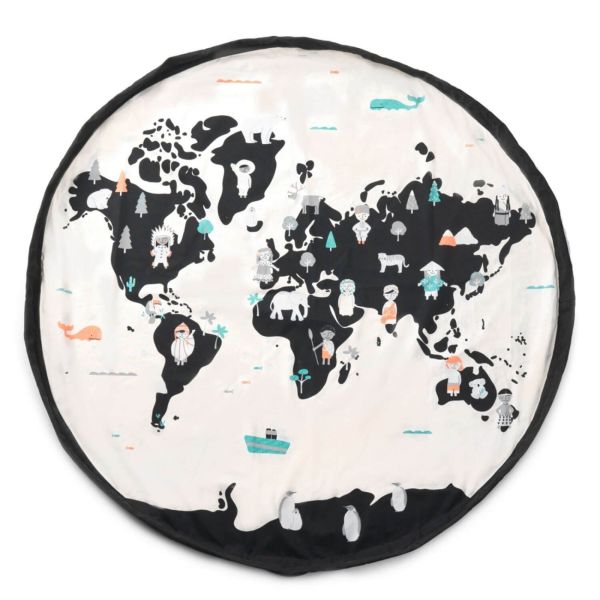 Grand sac à jouets / tapis de jeu 2 en 1 Noomad Original Carte du monde
