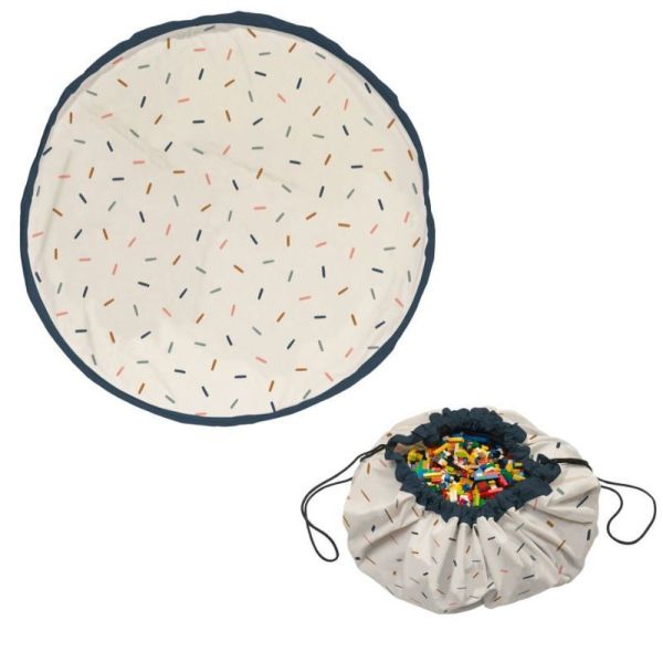 Grand sac à jouets / tapis de jeu 2 en 1 Confetti