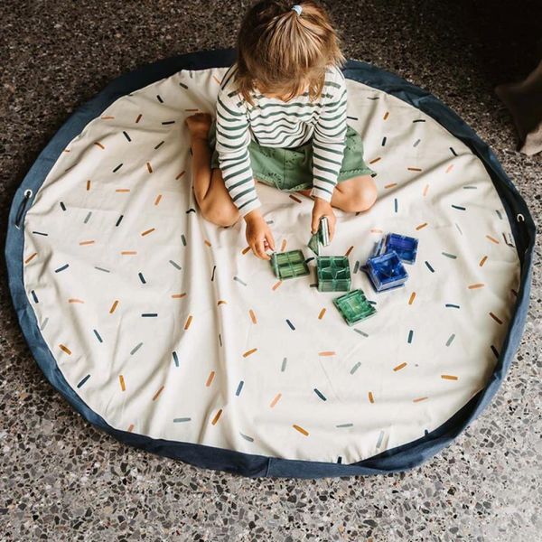 Grand sac à jouets / tapis de jeu 2 en 1 Confetti