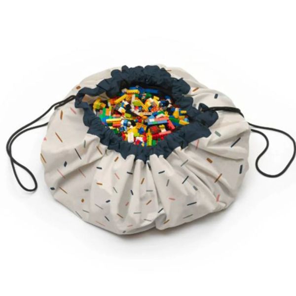 Grand sac à jouets / tapis de jeu 2 en 1 Confetti