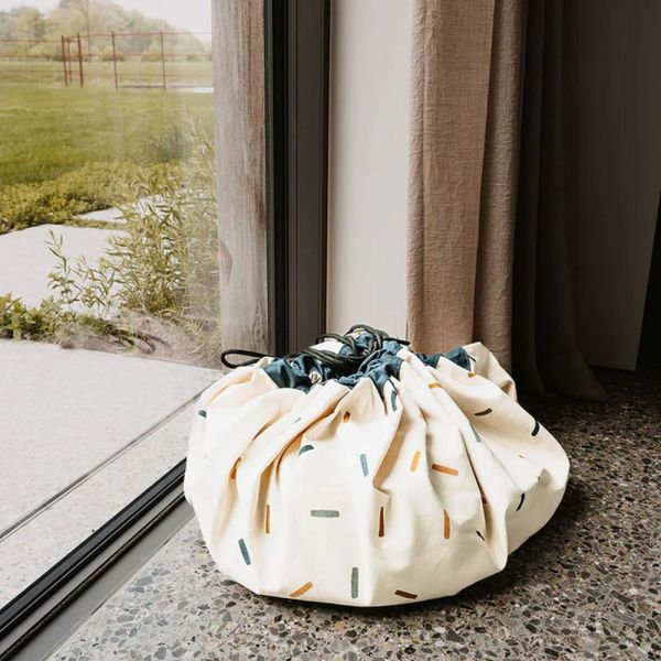 Grand sac à jouets / tapis de jeu 2 en 1 Confetti
