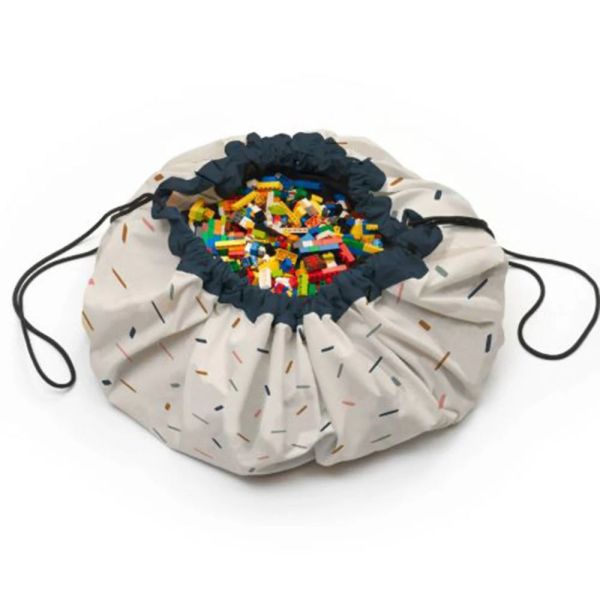 Grand sac à jouet / tapis de jeu 2 en 1 - Confetti