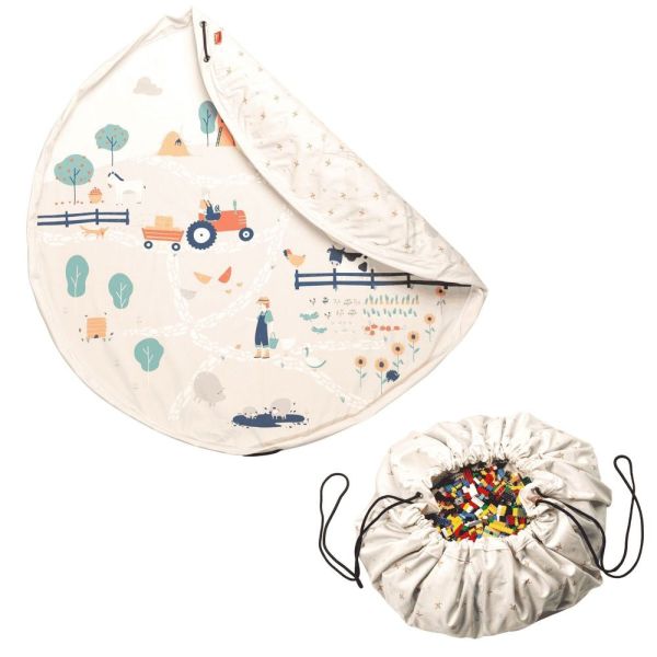 Grand sac à jouet / tapis de jeu 2 en 1 - Ferme