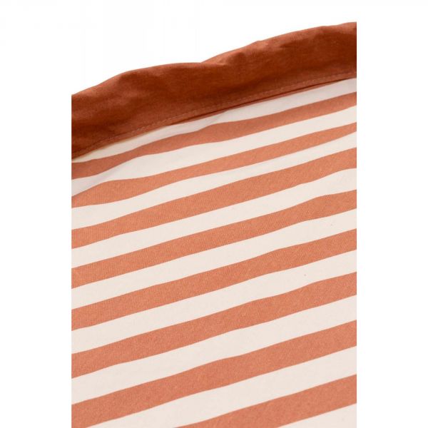 Grand sac à jouets / tapis de jeu 2 en 1 Stripes Brown