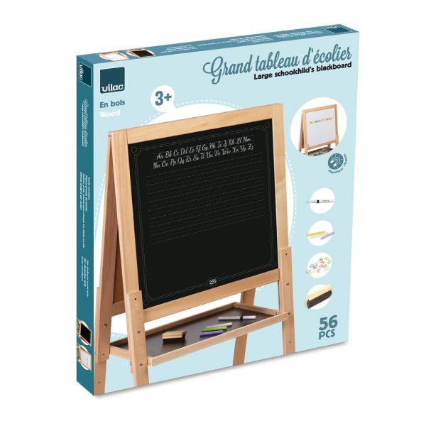 Grand Tableau en bois double face pour enfant